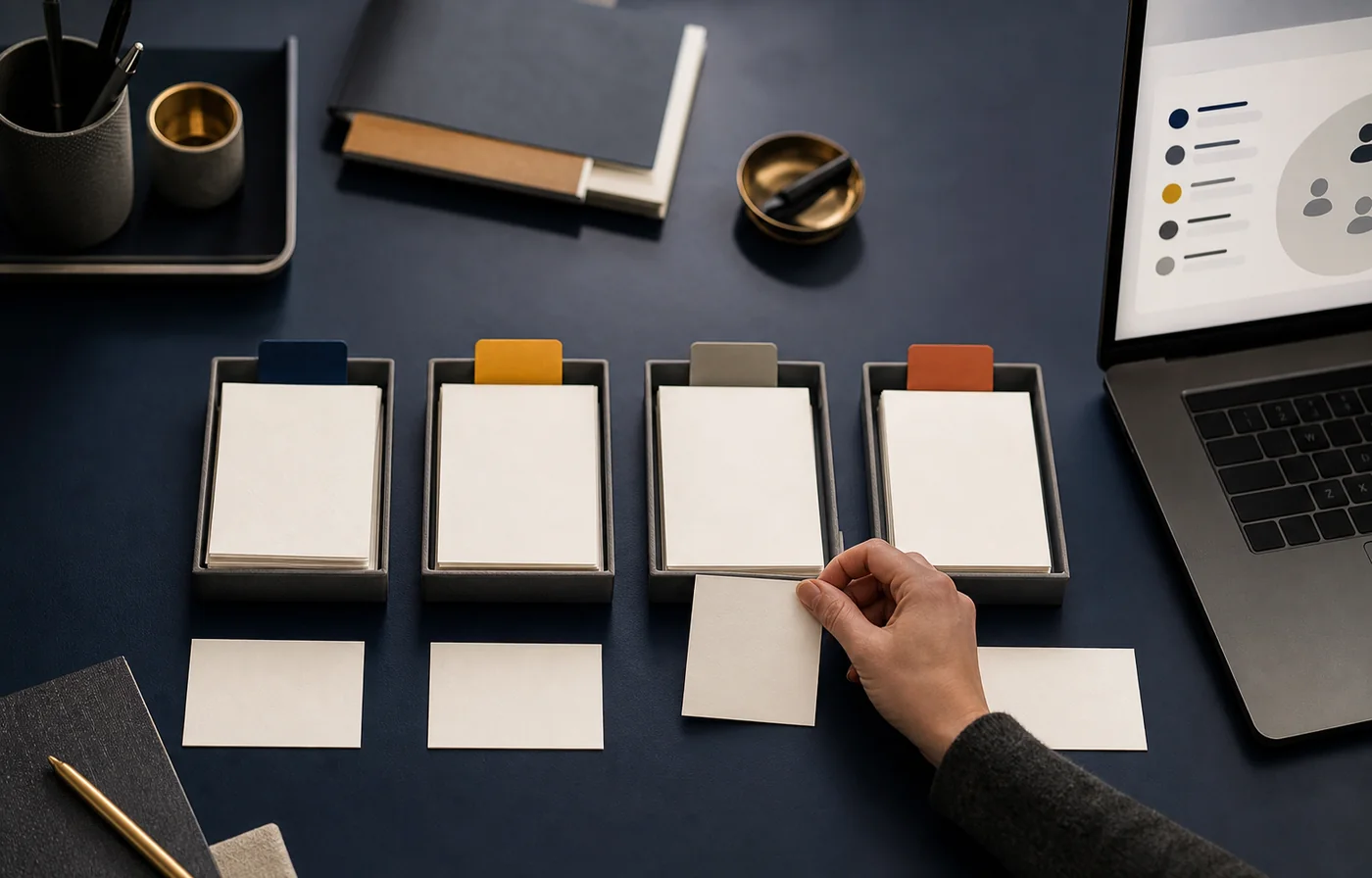 Marketing operator sorting customer records into distinct lifecycle groups