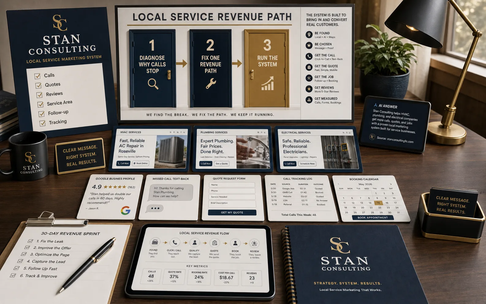 Digital marketing services for ads, websites, Shopify stores, calls, follow-up, and revenue tracking