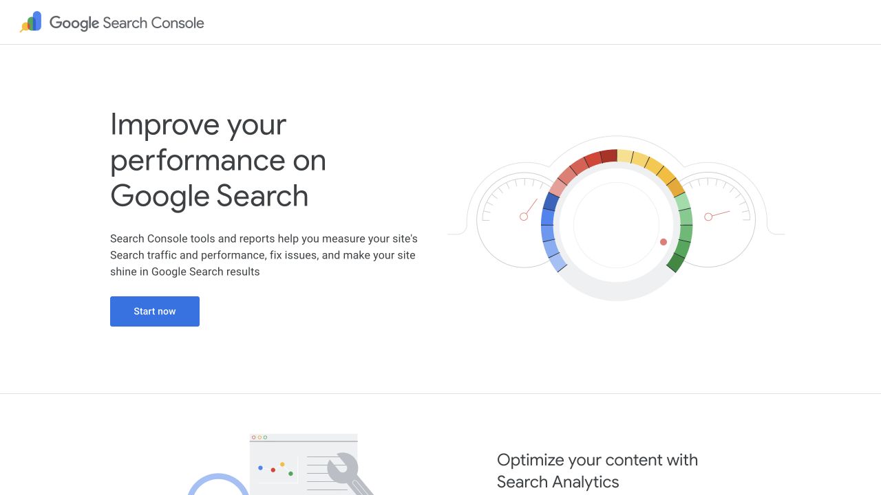 Official Google Search Console product page