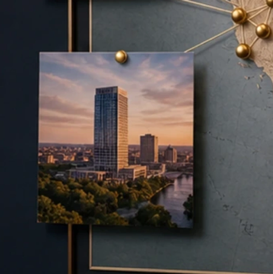 Sacramento downtown and Wells Fargo Tower service area cue