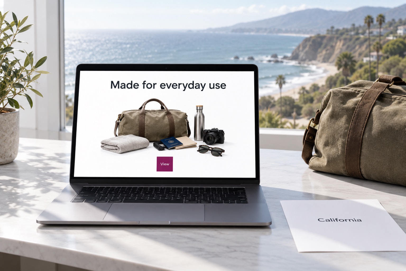 Illustrative business website and marketing work for California