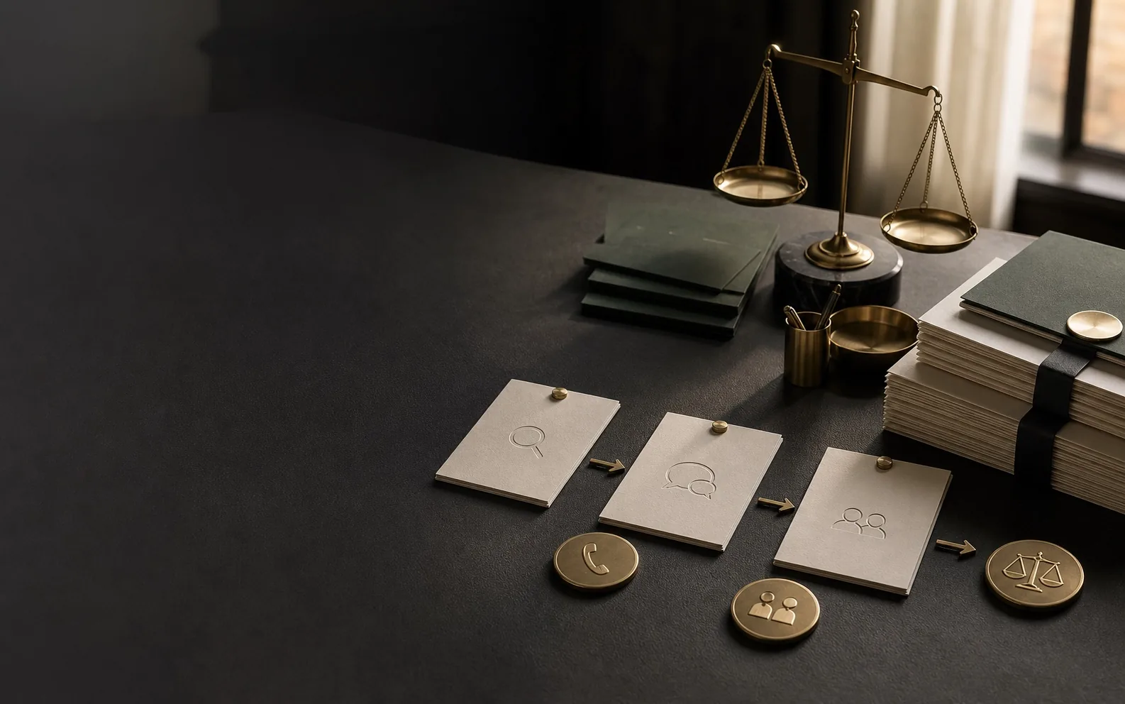 Law Firm Marketing visual for paid marketing, website, store, or sales path work