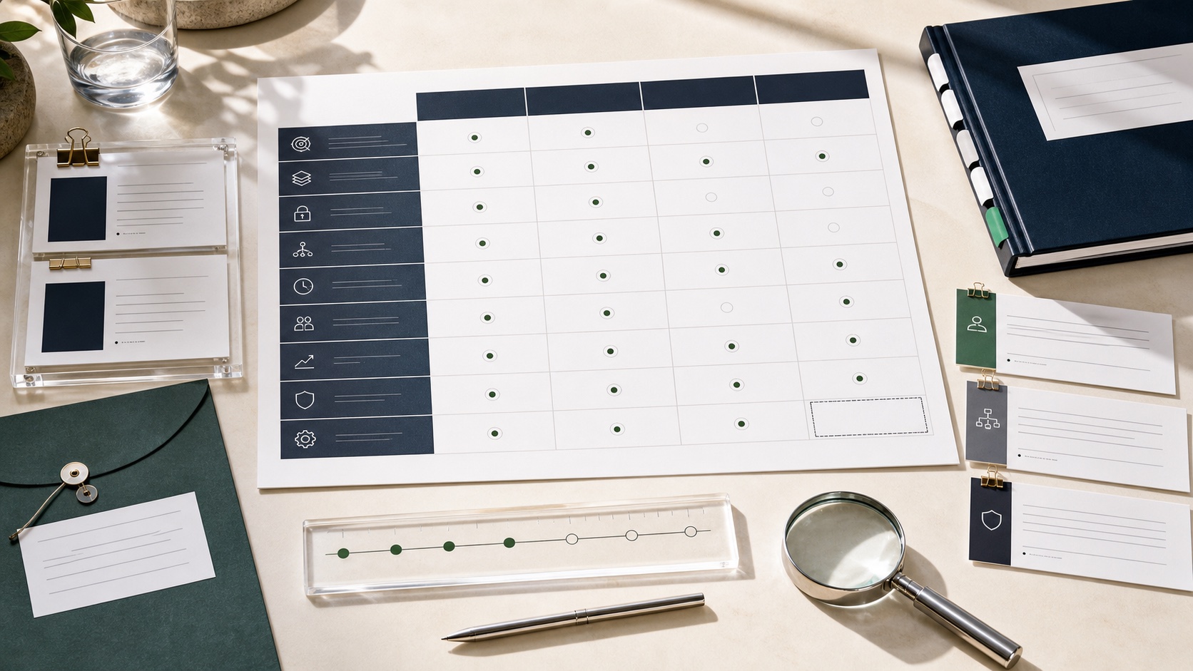 A website platform decision map connecting business requirements to owned operations and measurable inquiry paths